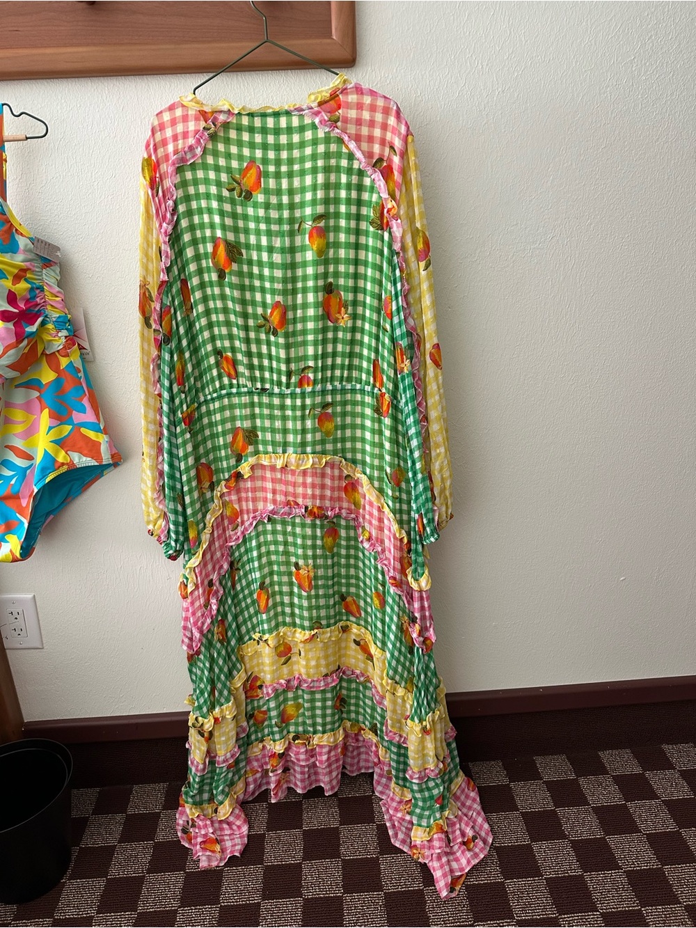 Farm Rio NWT Mixed Picnic Tiered Maxi Dress - Picture 2 of 5